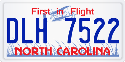 NC license plate DLH7522
