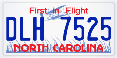 NC license plate DLH7525