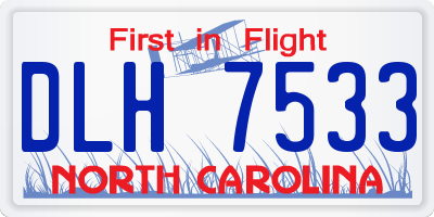 NC license plate DLH7533