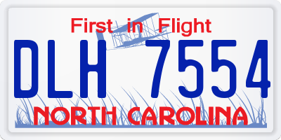 NC license plate DLH7554