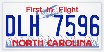 NC license plate DLH7596