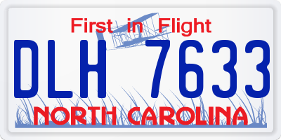NC license plate DLH7633