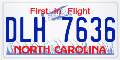 NC license plate DLH7636