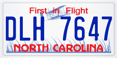 NC license plate DLH7647