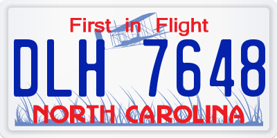 NC license plate DLH7648