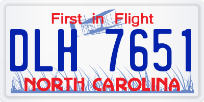 NC license plate DLH7651