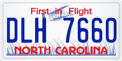NC license plate DLH7660