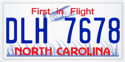 NC license plate DLH7678