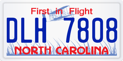 NC license plate DLH7808