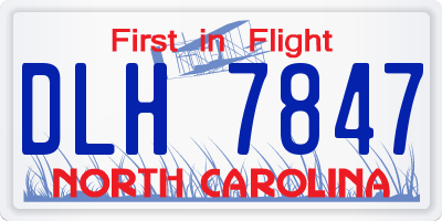 NC license plate DLH7847