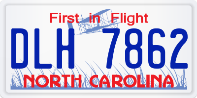 NC license plate DLH7862