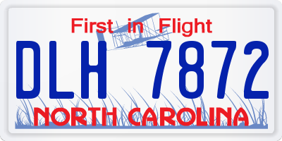 NC license plate DLH7872