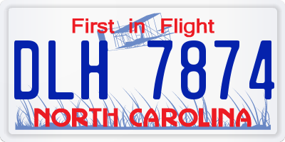 NC license plate DLH7874