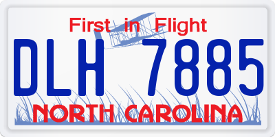 NC license plate DLH7885
