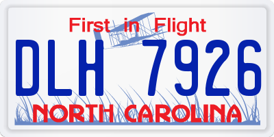 NC license plate DLH7926