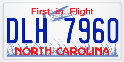 NC license plate DLH7960
