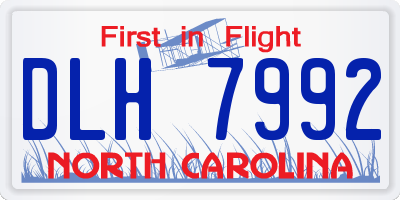 NC license plate DLH7992