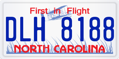 NC license plate DLH8188