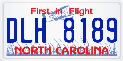 NC license plate DLH8189