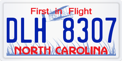 NC license plate DLH8307