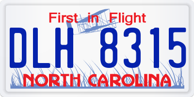 NC license plate DLH8315