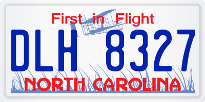 NC license plate DLH8327