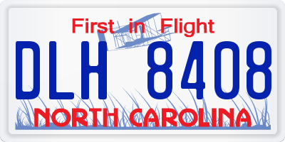 NC license plate DLH8408