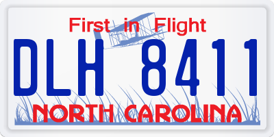 NC license plate DLH8411
