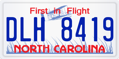NC license plate DLH8419
