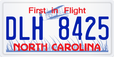 NC license plate DLH8425