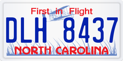 NC license plate DLH8437