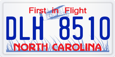 NC license plate DLH8510