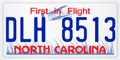 NC license plate DLH8513