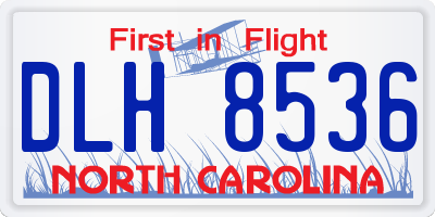 NC license plate DLH8536