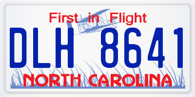 NC license plate DLH8641