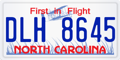 NC license plate DLH8645