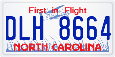 NC license plate DLH8664