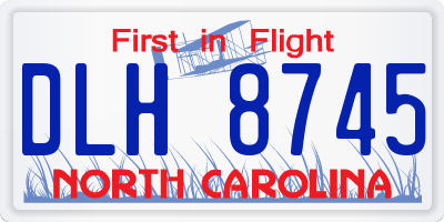 NC license plate DLH8745