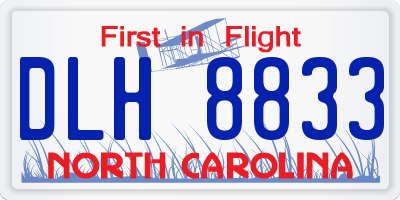 NC license plate DLH8833
