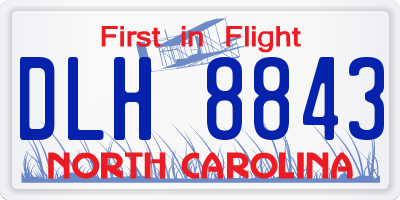 NC license plate DLH8843