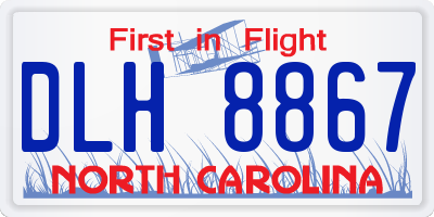 NC license plate DLH8867