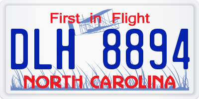 NC license plate DLH8894