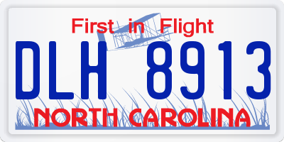 NC license plate DLH8913