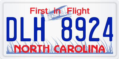 NC license plate DLH8924