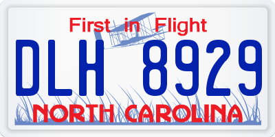 NC license plate DLH8929