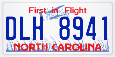 NC license plate DLH8941