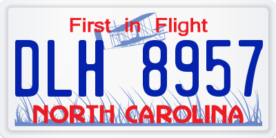 NC license plate DLH8957