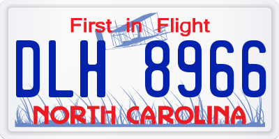 NC license plate DLH8966