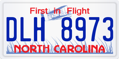 NC license plate DLH8973