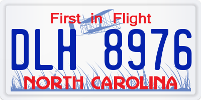 NC license plate DLH8976